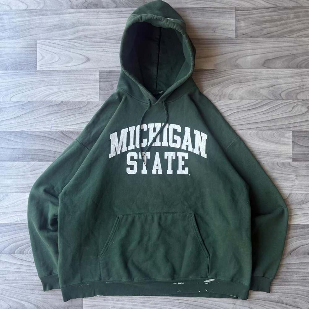 Nike Michigan State University Green Hoodie Large Y2K